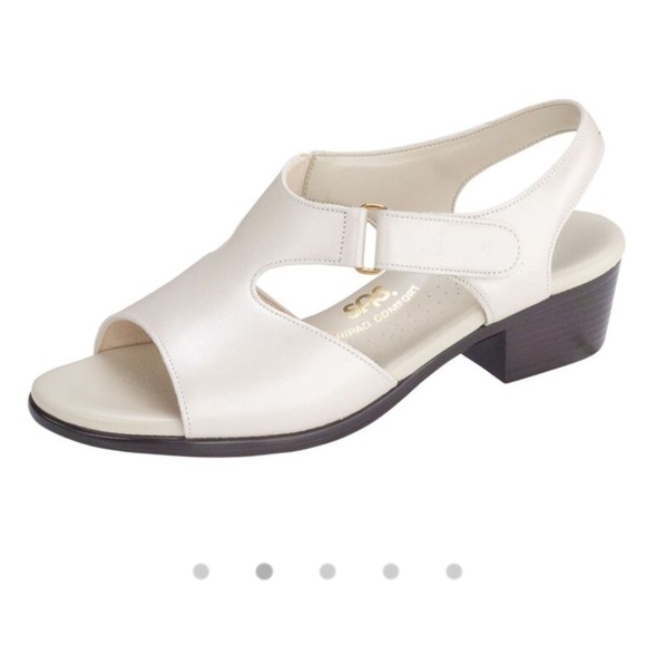 SAS Suntimer Heel Strap Sandal Pearl Bone Size 11 - Picture 2 of 14